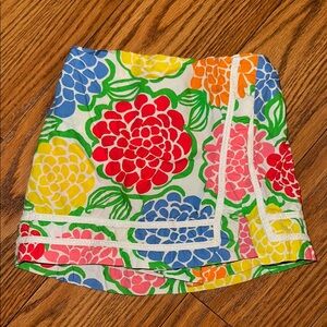 Lilly Pulitzer Minnie Zinny Vibrant Hydrangea Skort Floral Mini Skirt 4